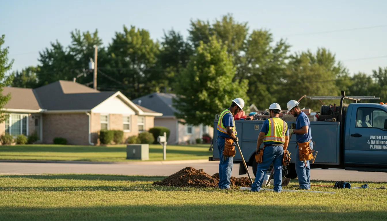 Residential water line and bathroom plumbing service in Cobbtown, GA
